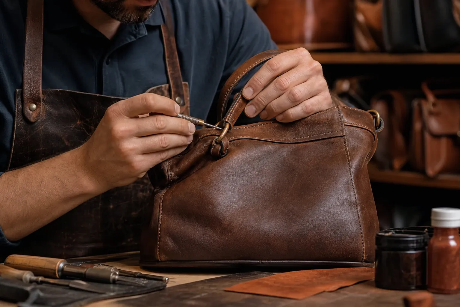 Reforma de bolsas de couro em Maringá